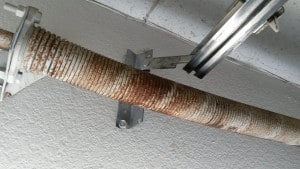 Garage Door Opener Repairs - opener rail header bent